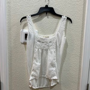 NWOT. Ralph Lauren Denim & Supply Cream-Colored Top/Lace Trim bought in Dublin.